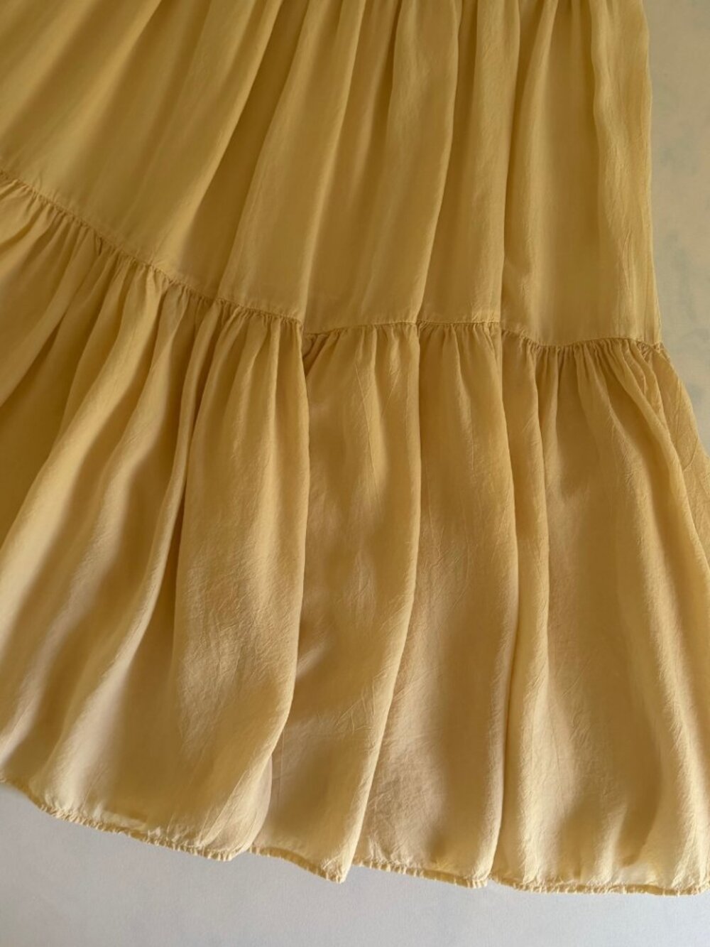 Action Wear U.S.A. Vintage Tan Boho Flowy Skirt - Picture 3 of 6